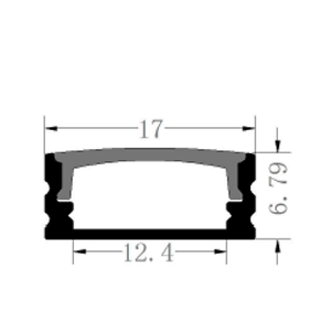 Size รางไฟเส้นLED-Type-B